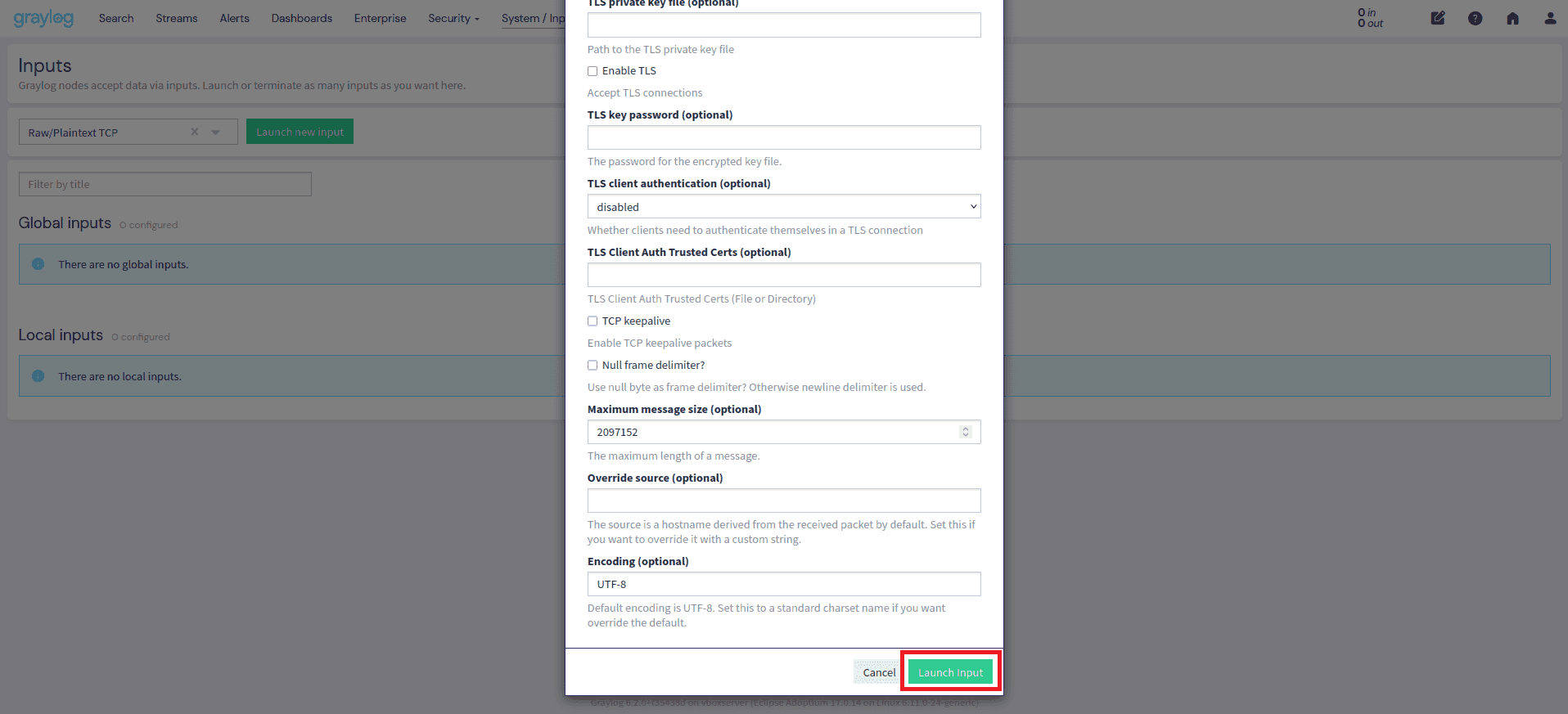 Launch Input